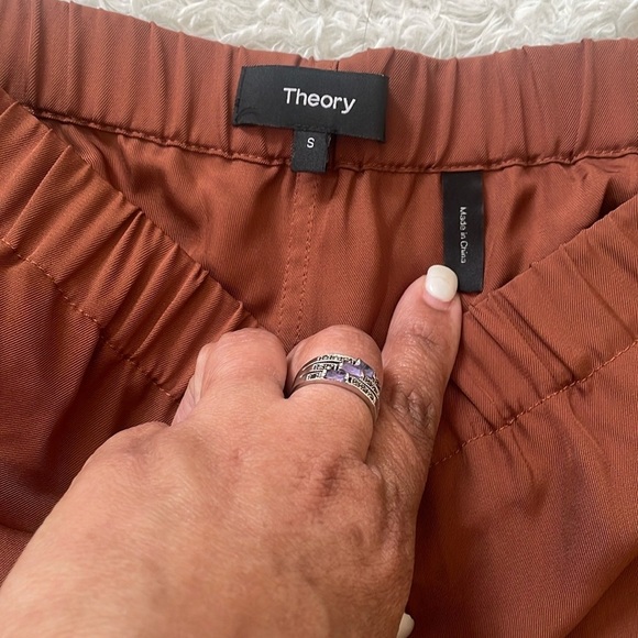 Theory Brown Track Pants Relaxed Fit Joggers - Picture 2 of 13